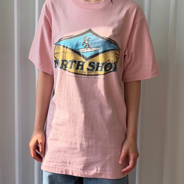 [M]프룻오브더룸 90s USA 하와이 서프 반팔 티셔츠