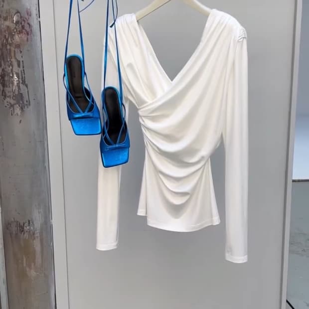 드래곤블루스 새틴저지탑 - 아이보리, 실버