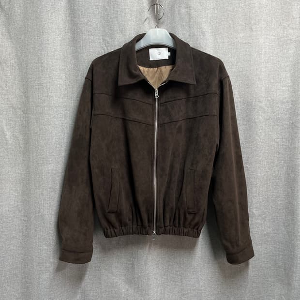 [L] 시그니처 브라운 스웨이드 블루종 자켓