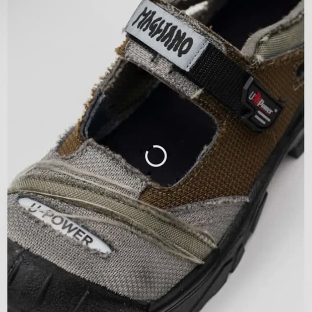 마리아노  로고 패치 메리제인 스니커즈 44