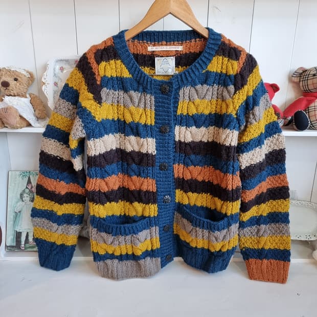 MY MOTHER IS JAPANESE 스트라이프 니트 가디건