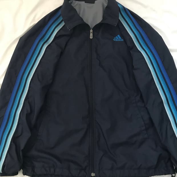 아디다스 올드스쿨 바람막이 자켓 네이비 블루