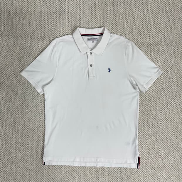 U.S. POLO ASSN. 화이트 카라티 XL
