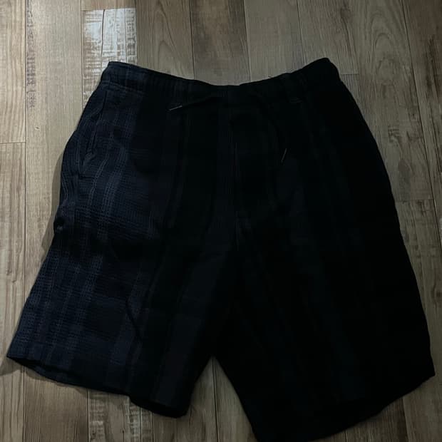 디스이즈네버뎃 와플체크 쇼츠 팬츠 블랙