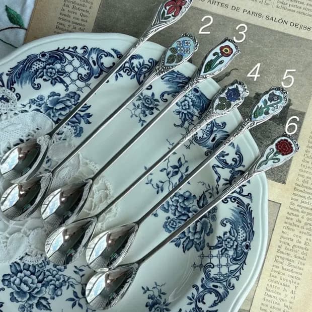 영국 빈티지 실버플레이트 머들러 롱스푼