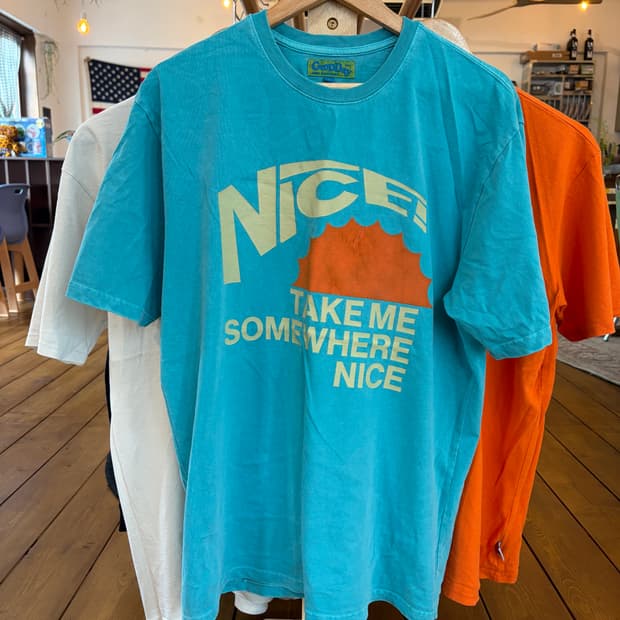 나이스웨더 워싱티 BLUE / L