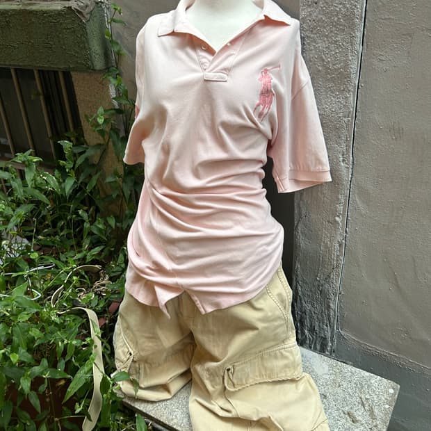 VTG 00s 폴로 딸기우유 피케 반팔 티셔츠