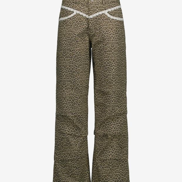 셋업이엑스이 LEOPARD LACE PANTS / BEIGE