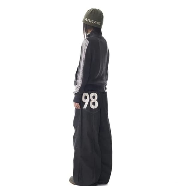 아캄 98 핀턱 데님 팬츠 새상품