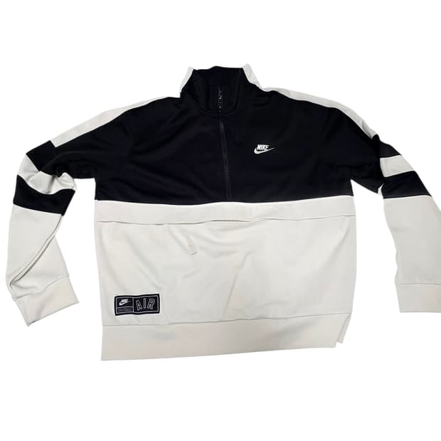 [나이키] 에어 올드스쿨 블랙 화이트 배색 반집업 아노락 M 실측L