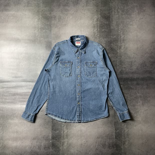 WRANGLER 랭글러 빈티지 플랩포켓 데님 셔츠 A00606