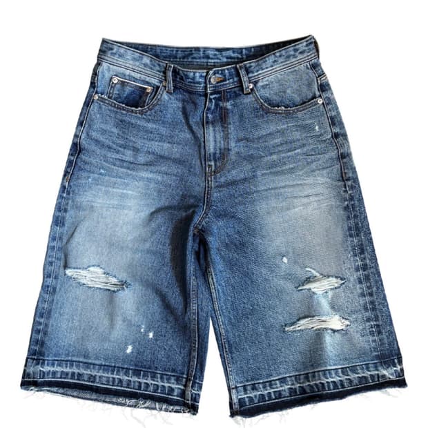 FARFROMWHAT VTG JEAN SHORT BLUE