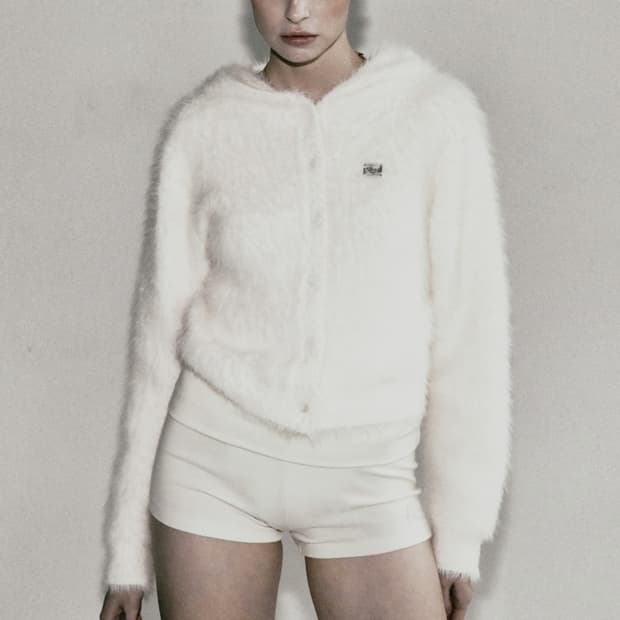 (새상품)배드블러드 모헤어 가디건 크림