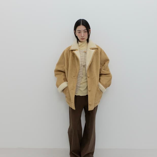 [새상품] GBH 시어링 코트 베이지