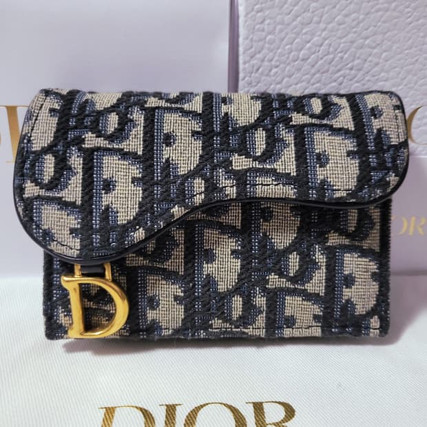 [24년식/풀구성] 디올 오블리크 새들 카드지갑 