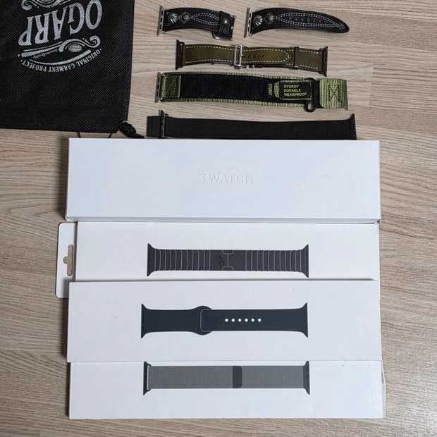 애플워치7 스테인리스 그라파이트 41mm 종결 스트랩들 포함 황제 구성(