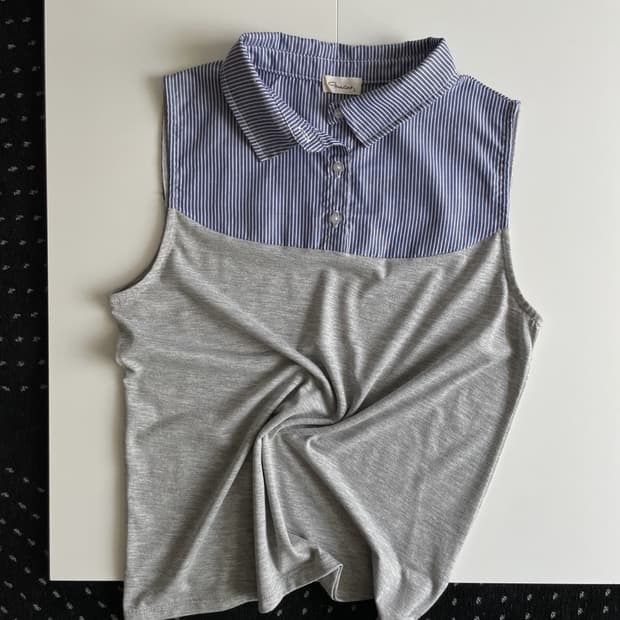 stripe patterned sleeveless