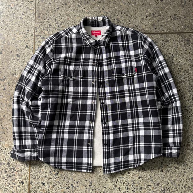 [L] 16FW Supreme 슈프림 플란넬 체크 셔츠
