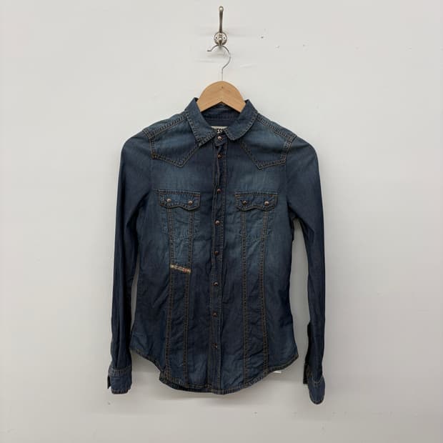 디젤 데님 셔츠 청남방 여성 S