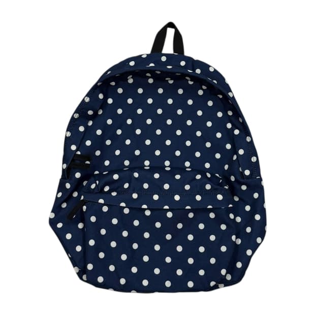 탑텐 빈티지 도트 땡땡이 폴카 패턴 백팩 가방 네이비