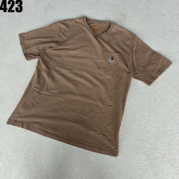 칼하트 포켓 반팔티 브라운 L