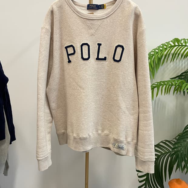 폴로 랄프로렌 로고 맨투맨(QR정품인증)