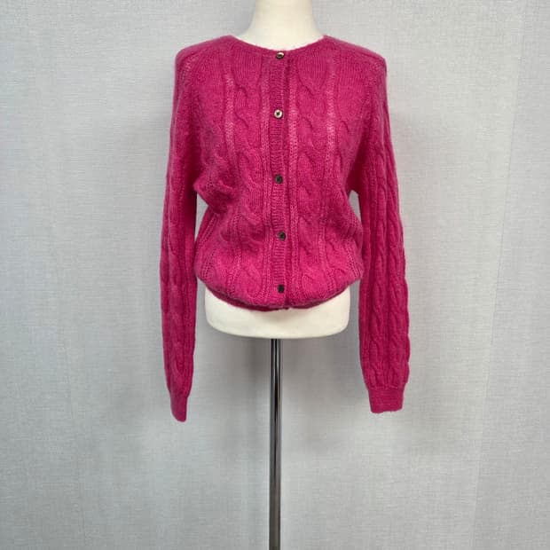 정감 모헤어  가디건