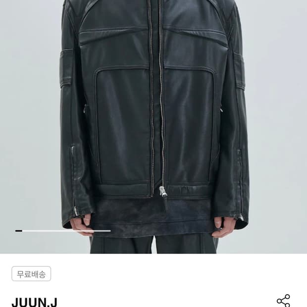 25 준지 절개 라이더 자켓 46.