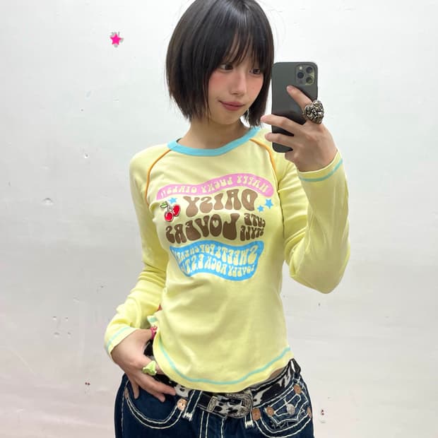 Daisy Love Cherry Yellow Long Sleeve