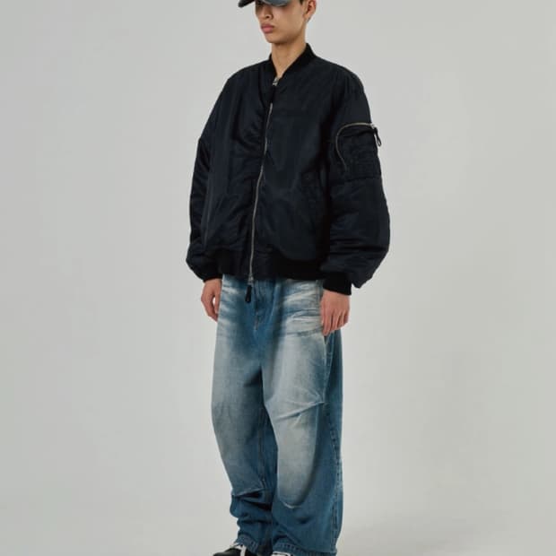 ETCE_Washed baggy jean_L size