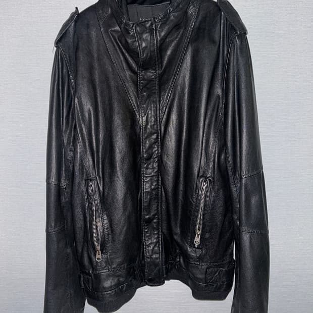 Andew High-Neck Leather Jacket