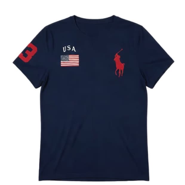 정품 폴로 빅포니 usa 네이비 반팔 티셔츠