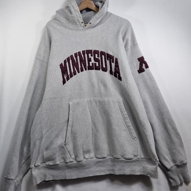 XXL ) 챔피온 프리미엄 리버스위브 미네소타 그레이 후드티
