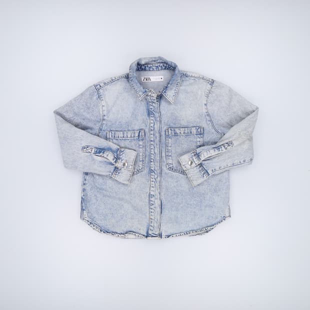 S 자라 여성 데님셔츠 자켓 0220H1
