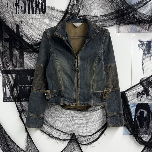 00s stitch denim jacket