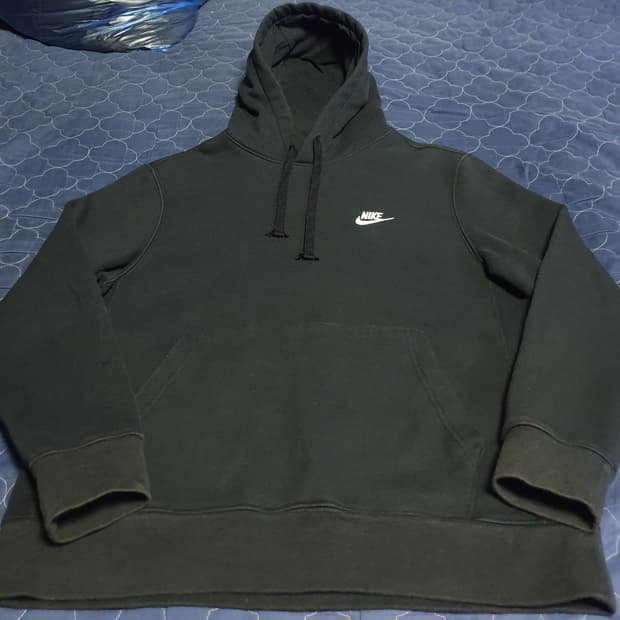 (해외판) 나이키 NSW클럽 기모후드티 블랙 (M) BV2654-010