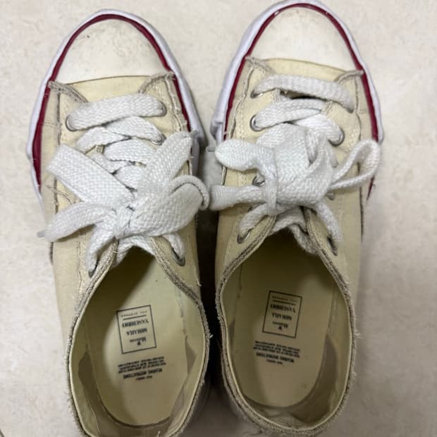 메종미하라야스히로 피터슨 OG 솔 캔버스 로우탑 (풀박)EU44 ㅅ