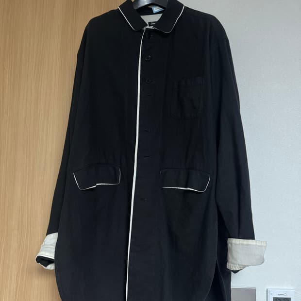 언더커버리즘 21aw 랩코트 아티잔 울린넨 혼방 코트