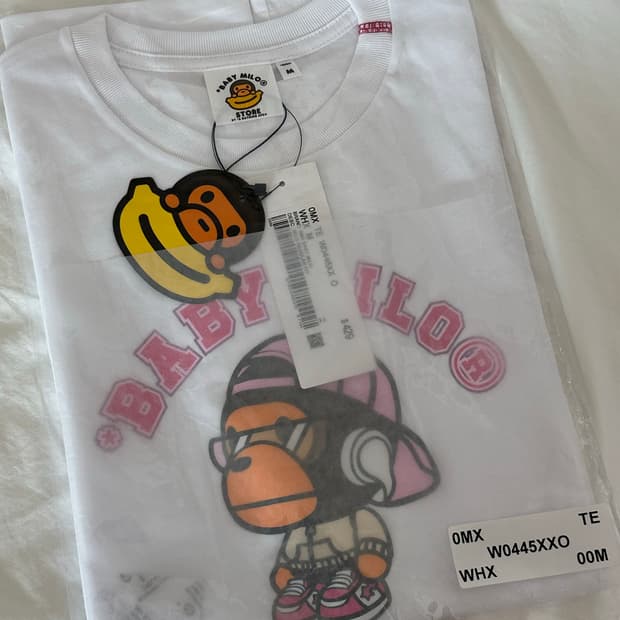 베이프 에이프 베이비마일로 반팔 티셔츠 M