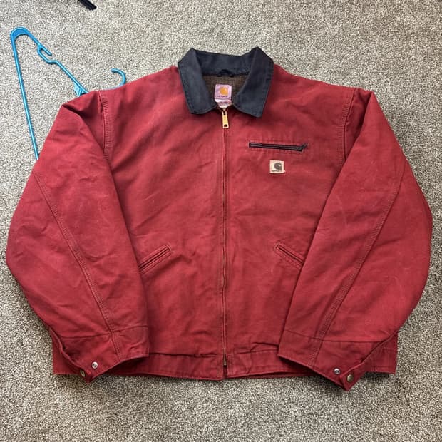 칼하트 J97 블랭킷 디트로이트 자켓 커스텀 레드