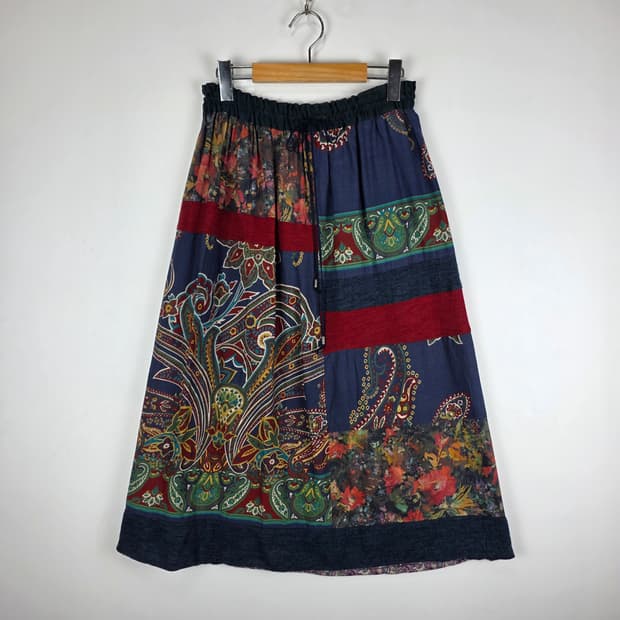 jean nassaus california 보헤미안 패치워크 롱스커트