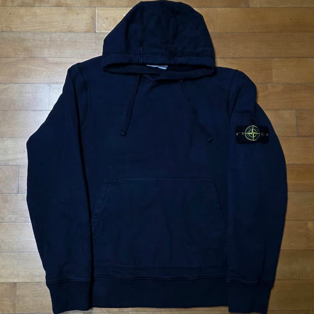 [m]스톤아일랜드 후드티 네이비