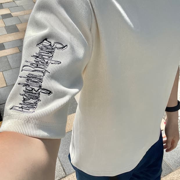 GR10K Ribbed cotton 티셔츠