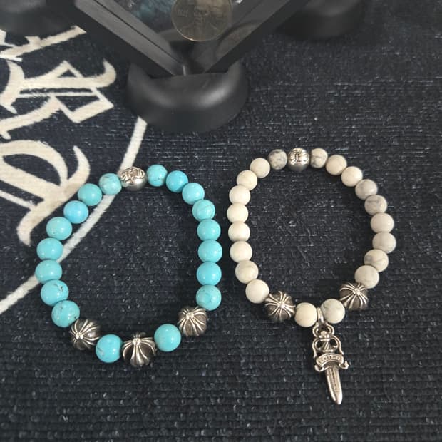 크롬하츠 천연 터키석 팔찌 2개 정품