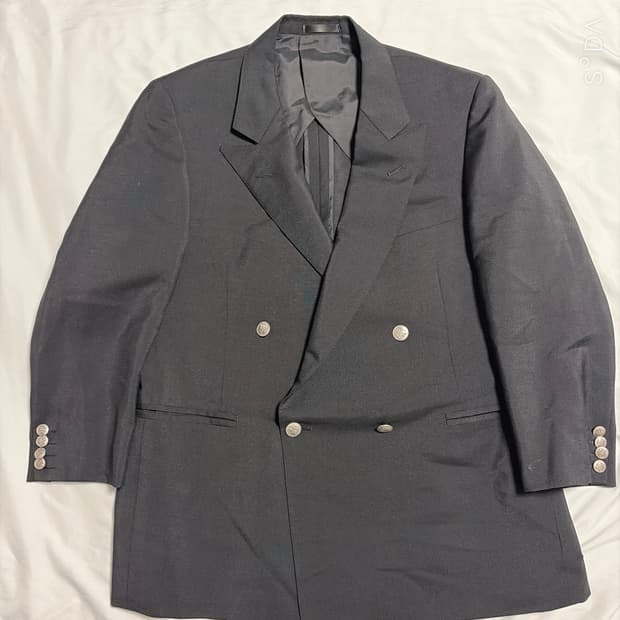 버버리 블랙 더블 브레스티드 자켓