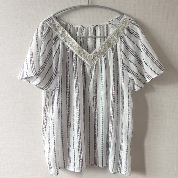 Vintage Ethnic Stripe Top