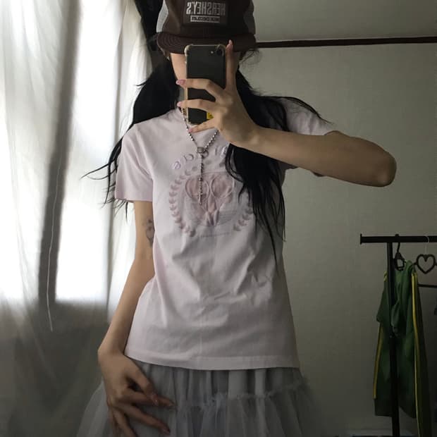 아디다스 페일핑크 반팔티셔츠