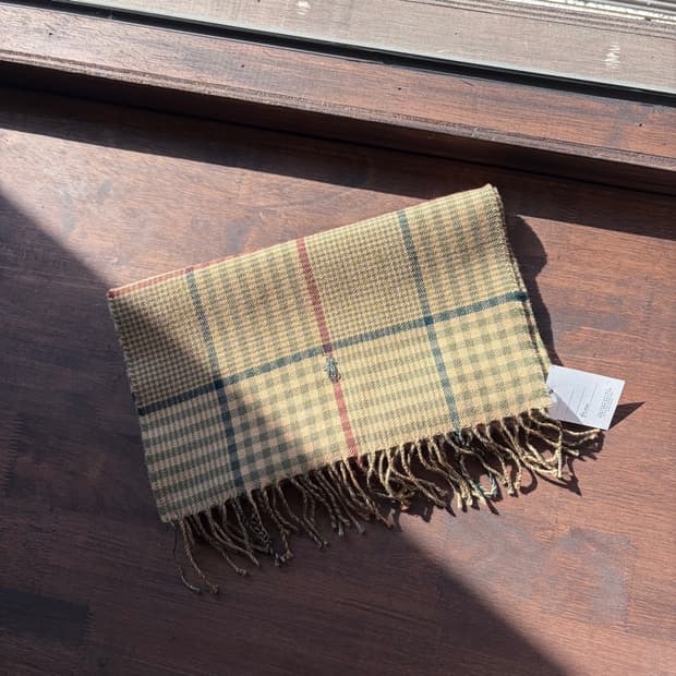 15803- 폴로 랄프로렌 체크 머플러 (울 100%)