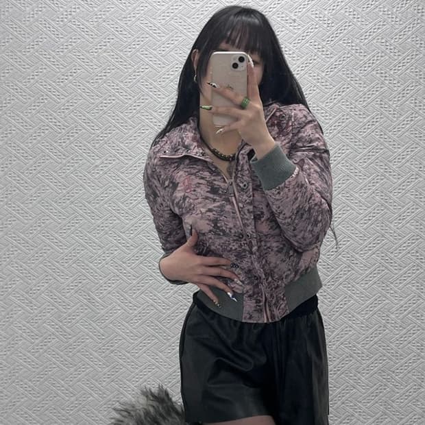 MLB 희귀 Y2K 레트로 키치 대장급 딸기우유 패딩 90 C08845