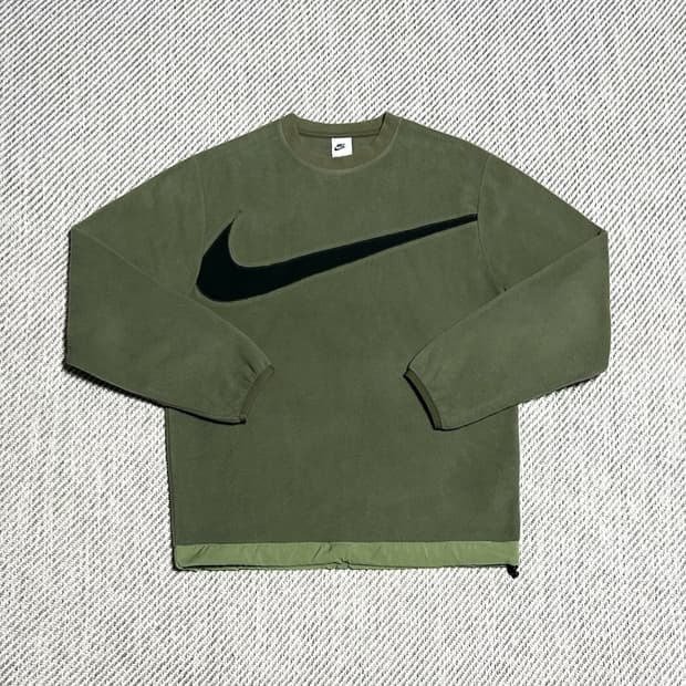 [M] Nike 나이키 카키 빅스우시 후리스 맨투맨